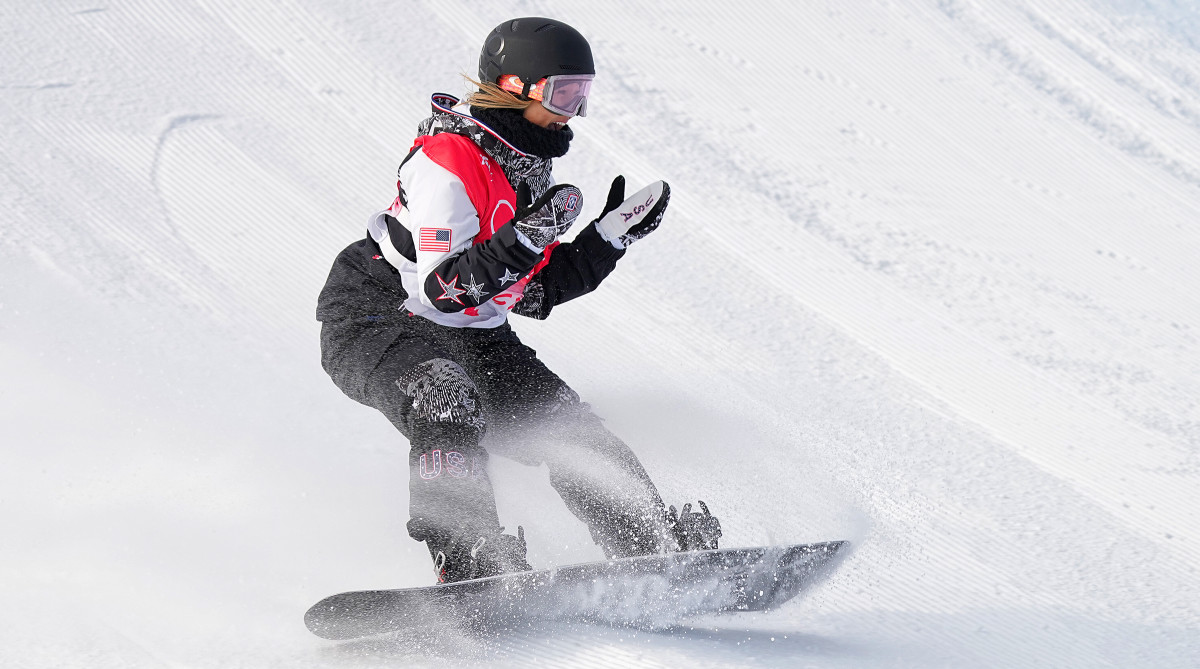 Chloe Kim after her gold medal-winning run at 2022 Beijing Olympics