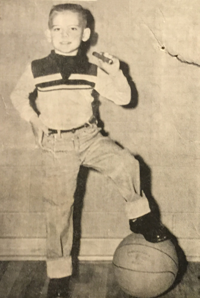 Jimmy Burrow, circa the 1960s, posing like his own father, James, a cigar-smoking coach.