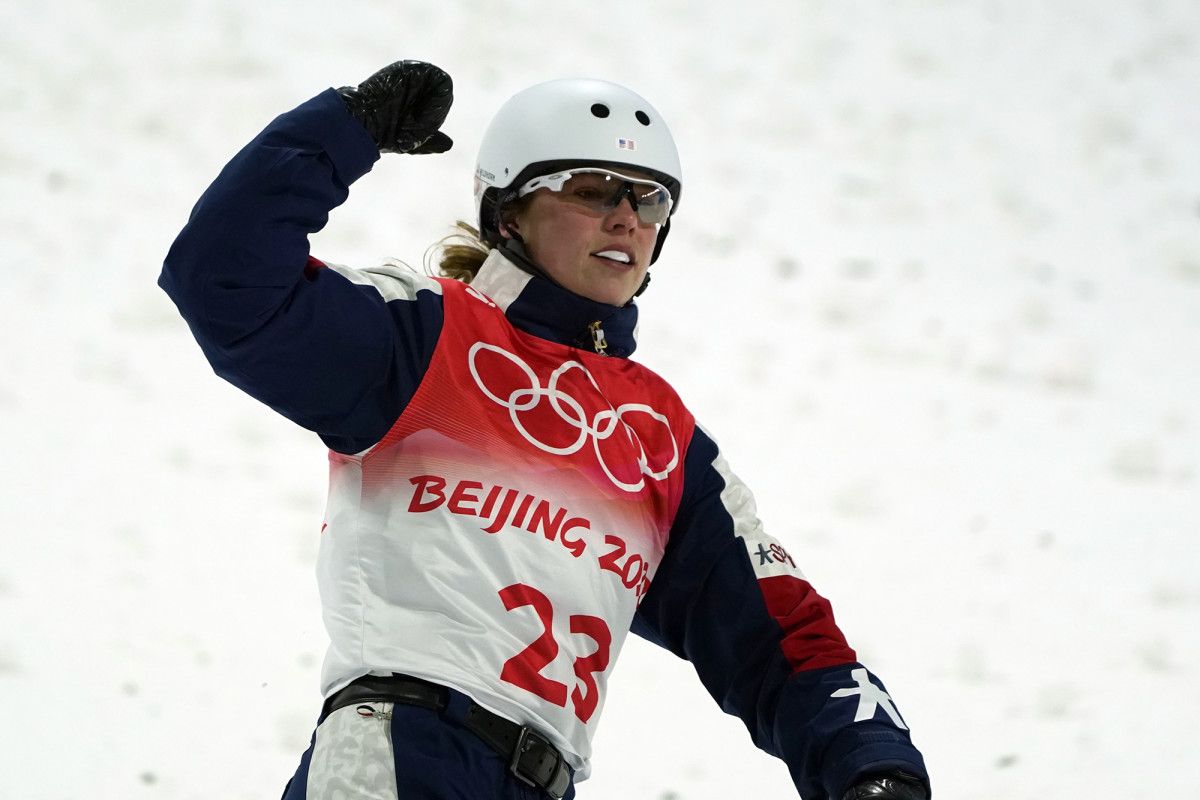 Competing in her fourth Olympics, Caldwell just nearly missed the podium in the women's aerial event.