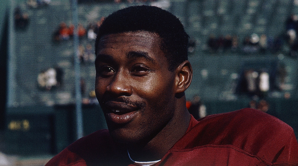 Nov 26, 1967; Cleveland, OH, USA; FILE PHOTO; Washington receiver Charley Taylor (42) on the field prior to a game against the Cleveland Browns at Cleveland Municipal Stadium.