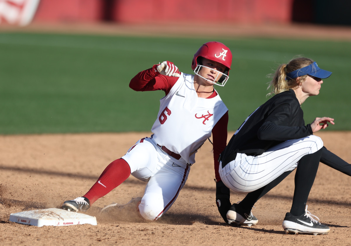 Dallis Goodnight slides into second