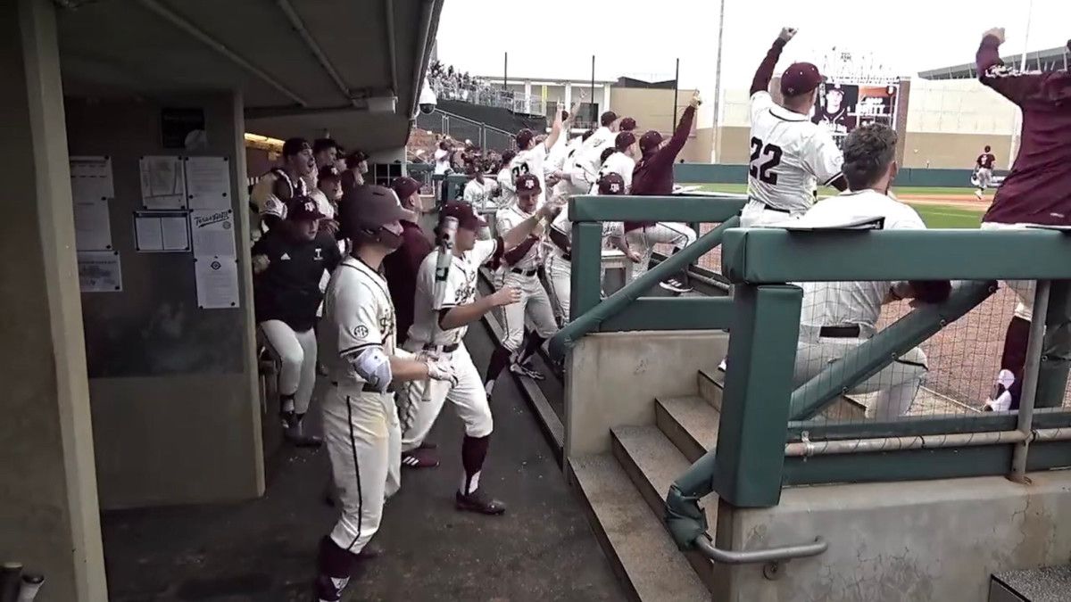 Aggies baseball dugout