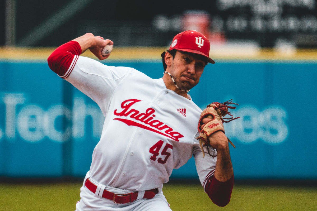 Outside of some trouble in the fourth inning, Indiana starter John Modugno was much better this week against No. 2 Arkansas then he was a week ago. 
