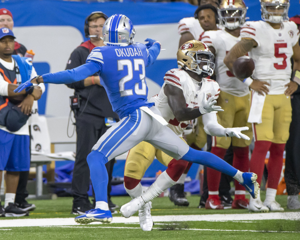 Detroit Lions cornerback Jeff Okudah