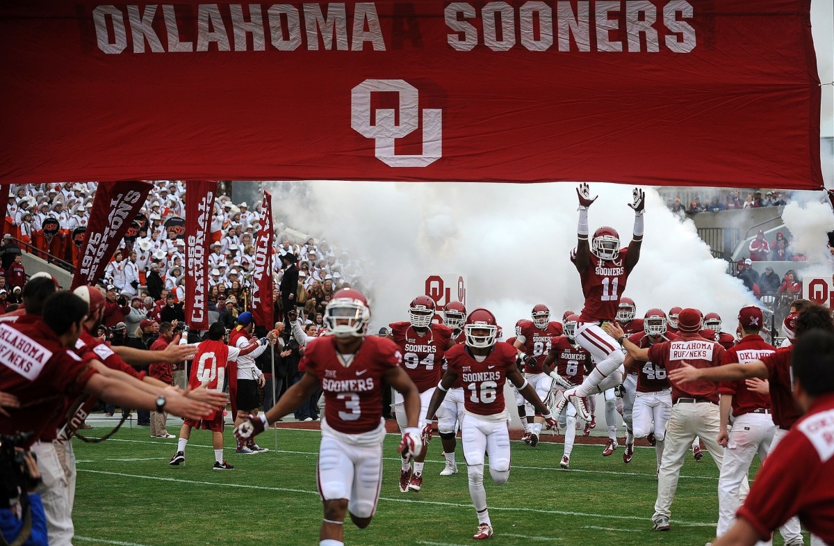 Scenes at an Oklahoma Sooners football game. OU will join the SEC in a conference expansion move in 2024.