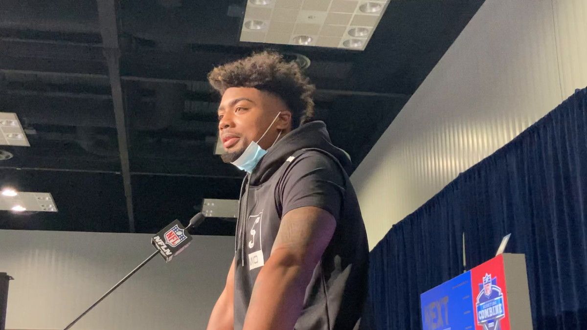 Treylon Burks at 2022 NFL Combine