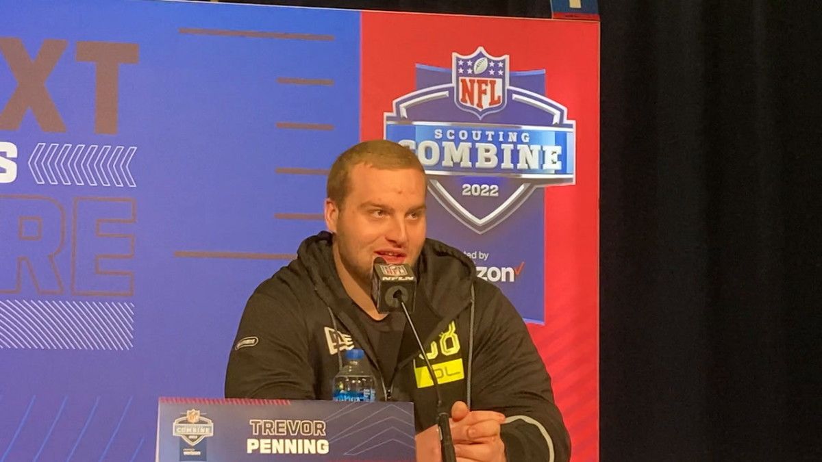 Trevor Penning at 2022 Scouting Combine