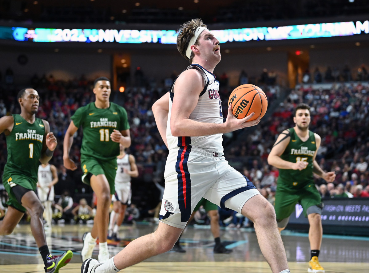 Drew Timme bounced back in the WCC semifinal, dropping 22 points against San Francisco in 25 minutes of action.