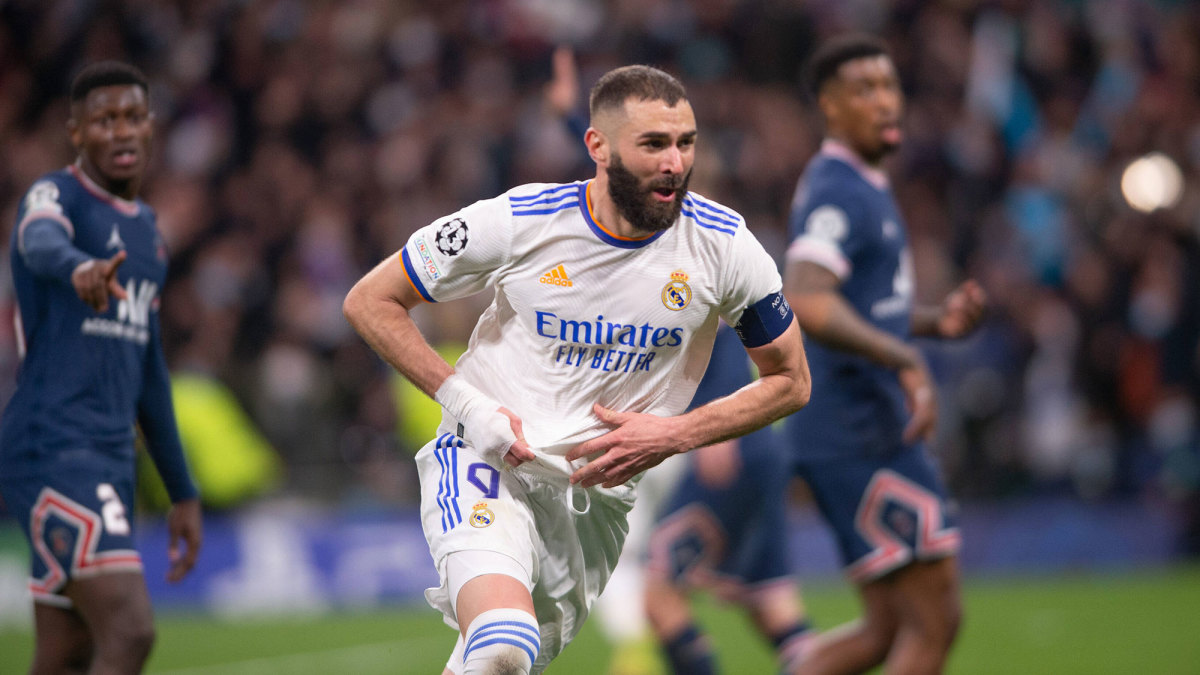 Karim Benzema scores a hat trick vs PSG