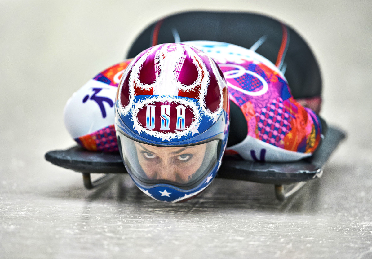 Noelle Pikus-Pace at Sochi 2014 Winter Olympics in women’s Skeleton