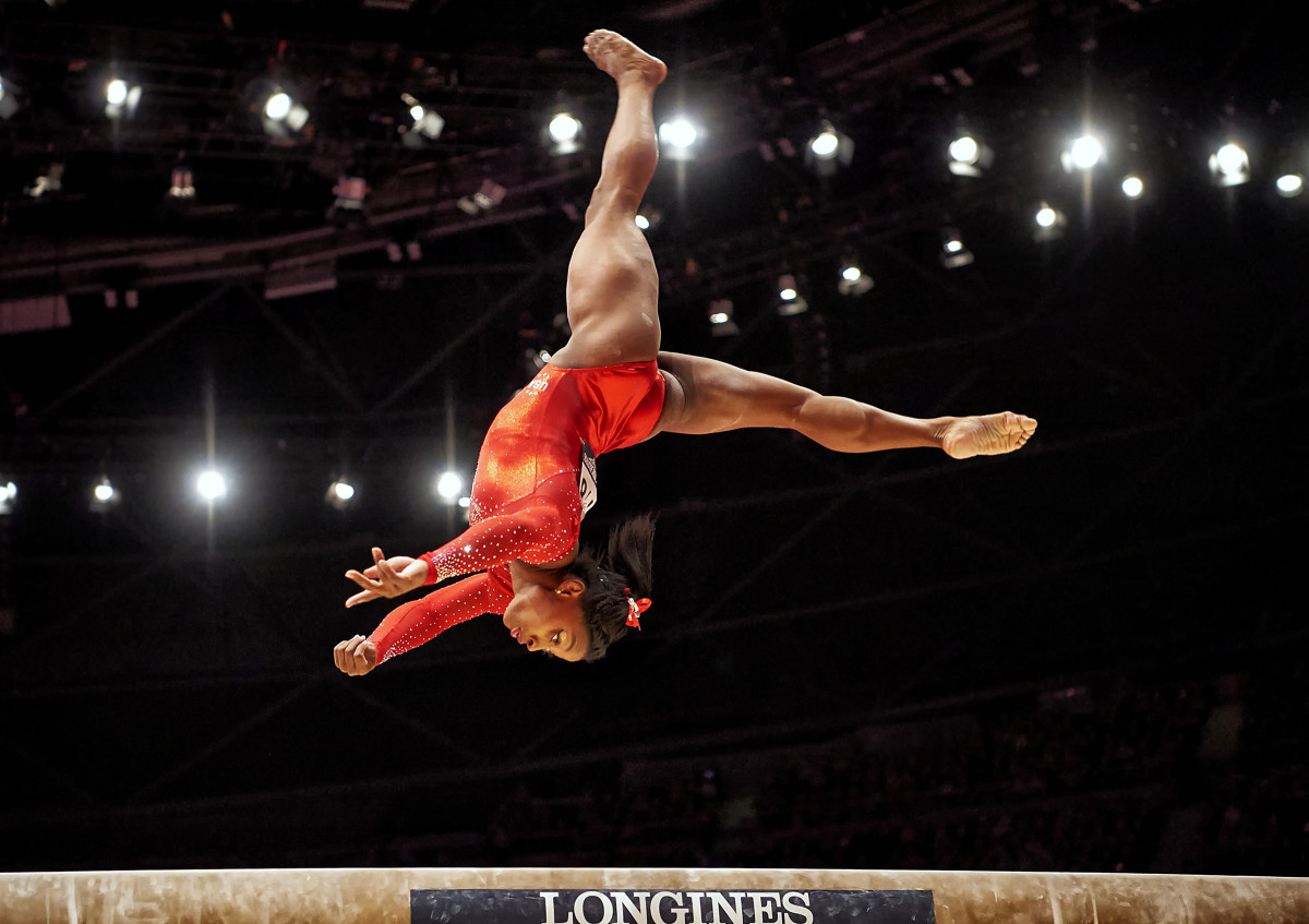 World Gymnastics Championships: Simone Biles on balance beam during Women’s All-Around Final 10/29/2015