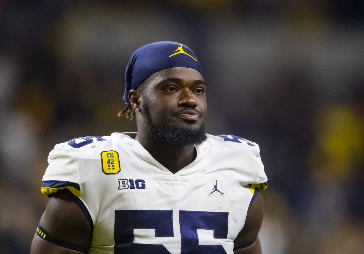 Michigan EDGE David Ojabo plays in Big Ten Championship Game