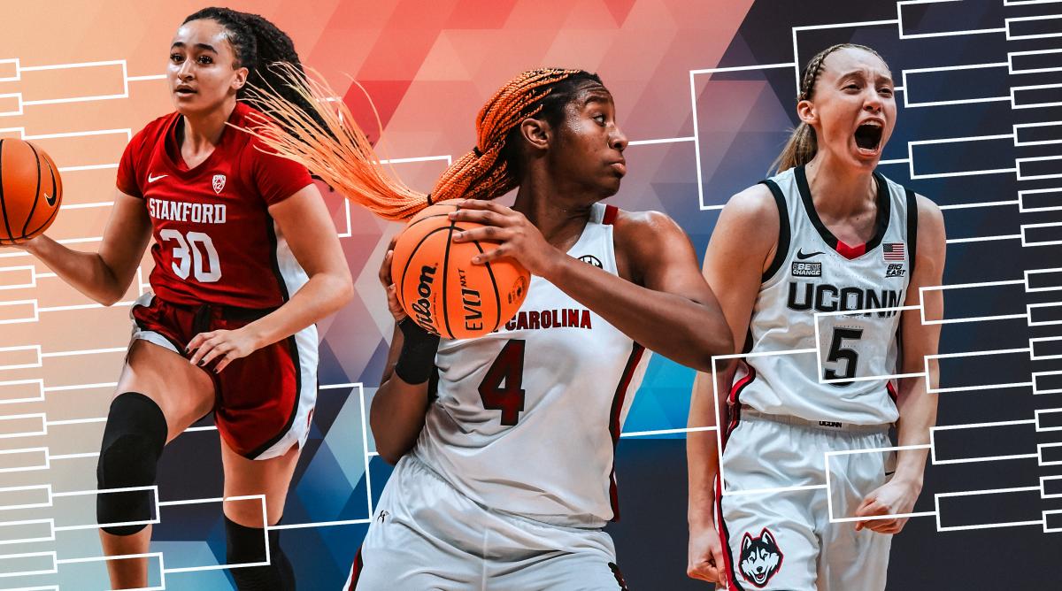 Stanford’s Haley Jones, South Carolina’s Aliyah Boston and UConn’s Paige Bueckers.
