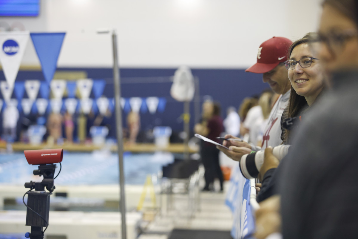 Alabama swimming head coach Margo Geer at NCAAs