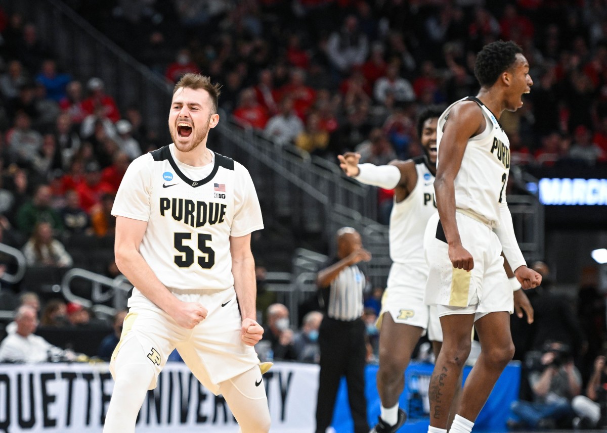 Purdue senior Sasha Stefanovic shot 40.3 percent from three during the regular season, but he's struggled from deep so far in the postseason. This could be his breakout game. (USA TODAY Sports.)