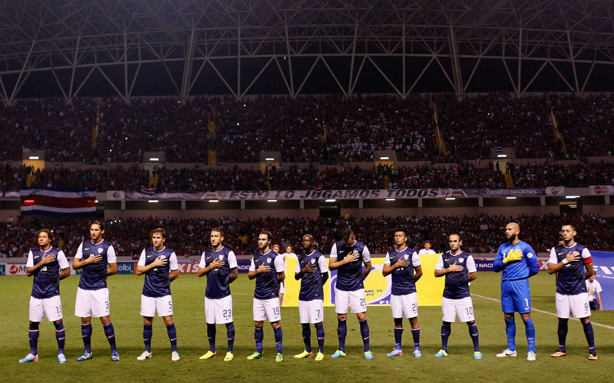 The USMNT in a 2014 World Cup qualifier at Costa Rica’s Estadio Nacional