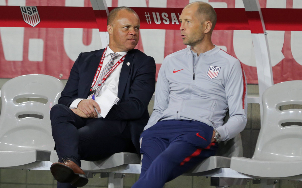 US Soccer sporting director Earnie Stewart and USMNT coach Gregg Berhalter