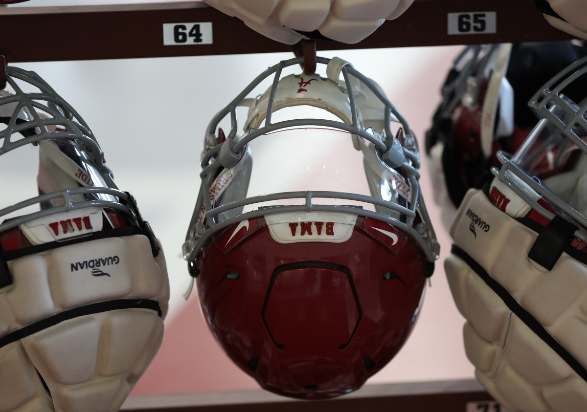 Alabama football practice helmets