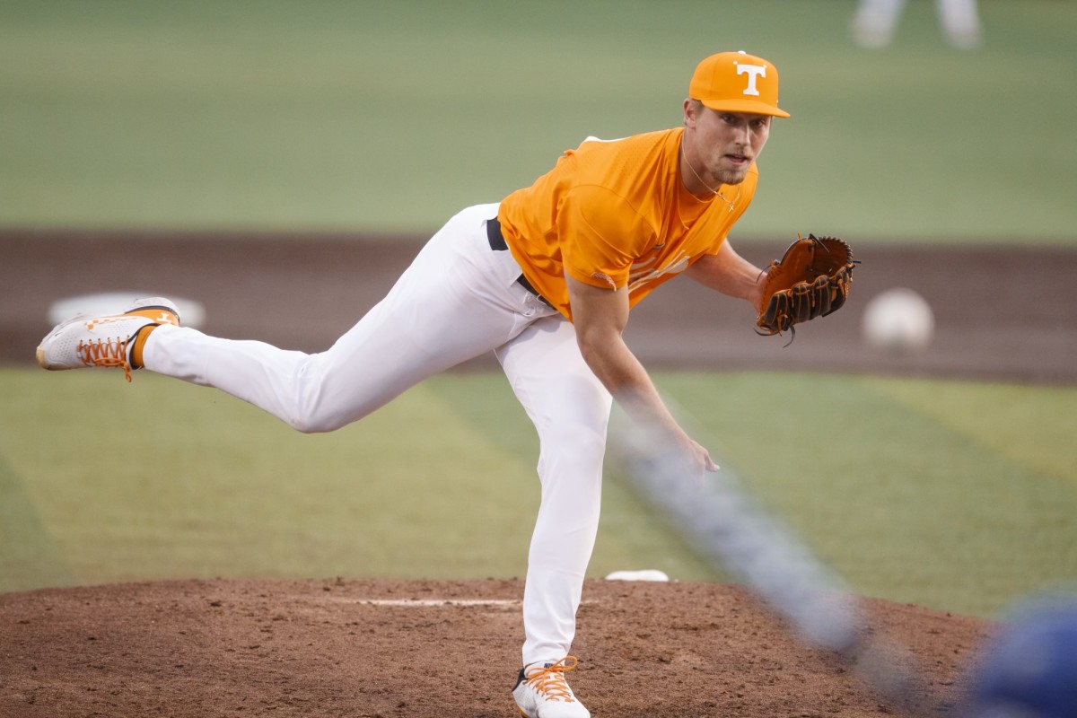 Ben Joyce throwing at Tennessee. (Photo courtesy of the Joyce family via Tennessee Athletics Communications)