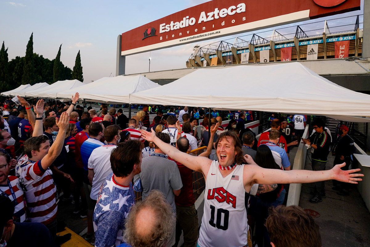 USA fans at Mexico’s Estadio Azteca