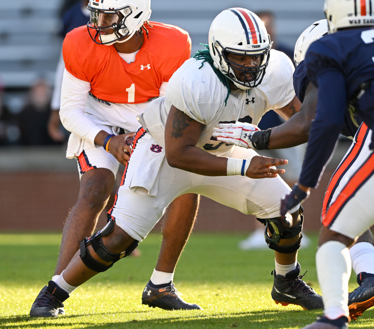 Jalil Irvin (50) at Auburn AU scrimmage on Friday, March 25, 2022 in Auburn, Ala.