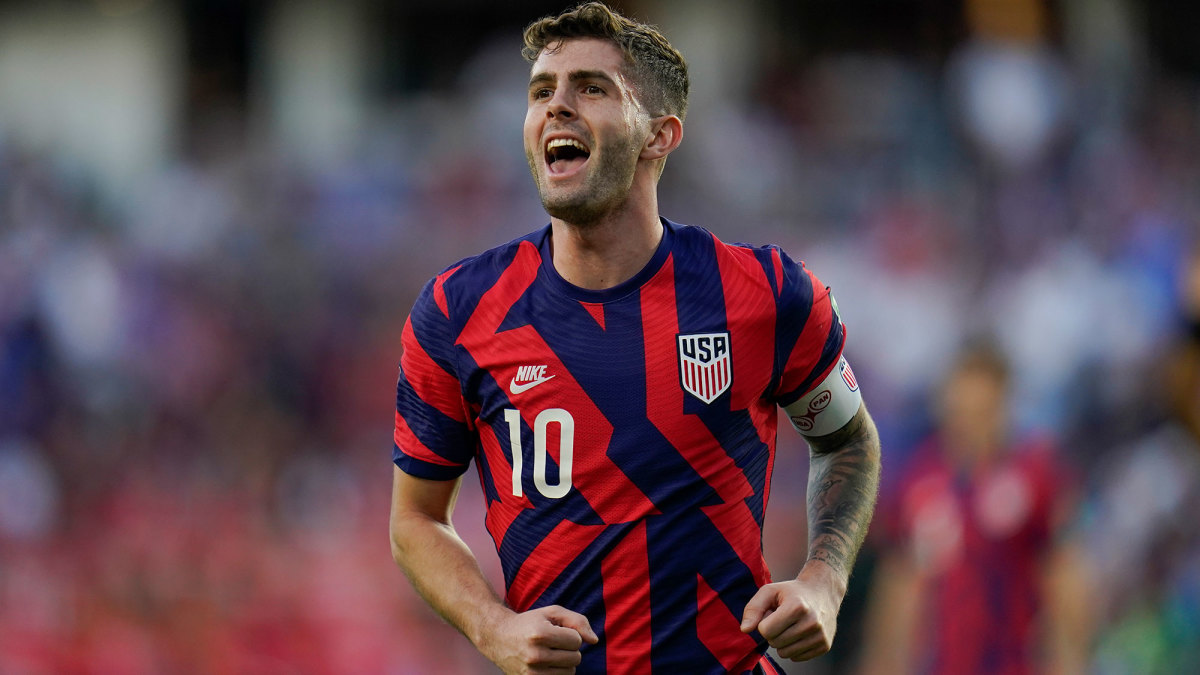 Christian Pulisic celebrates a goal vs. Panama