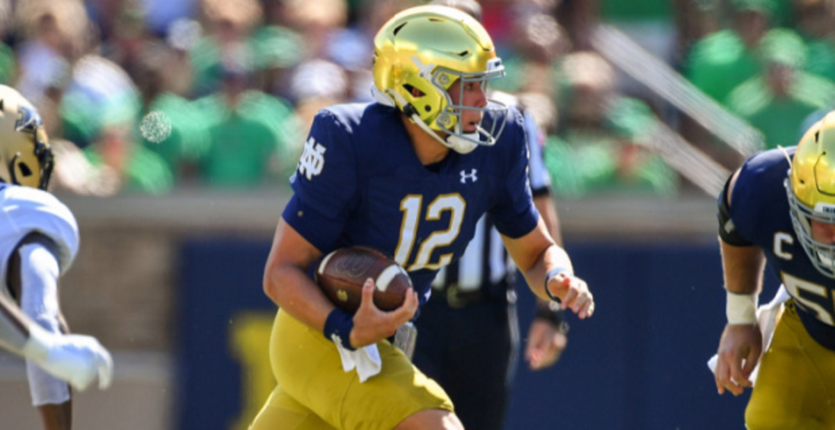 Notre Dame football quarterback Tyler Buchner has a chance to bring the Irish closer to a College Football Playoff berth.