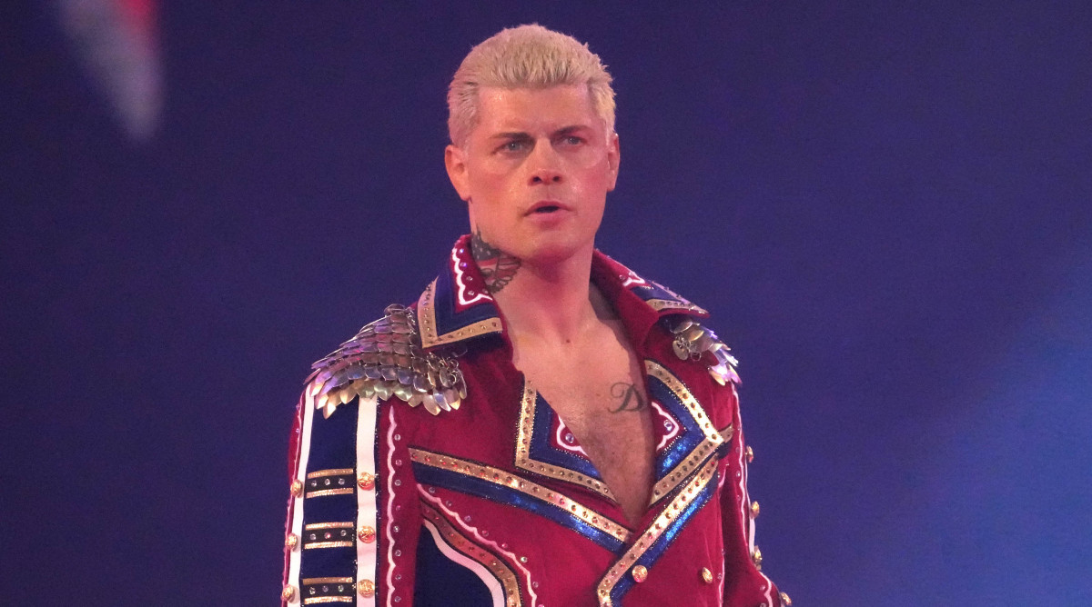 Cody Rhodes enters ring during WrestleMania