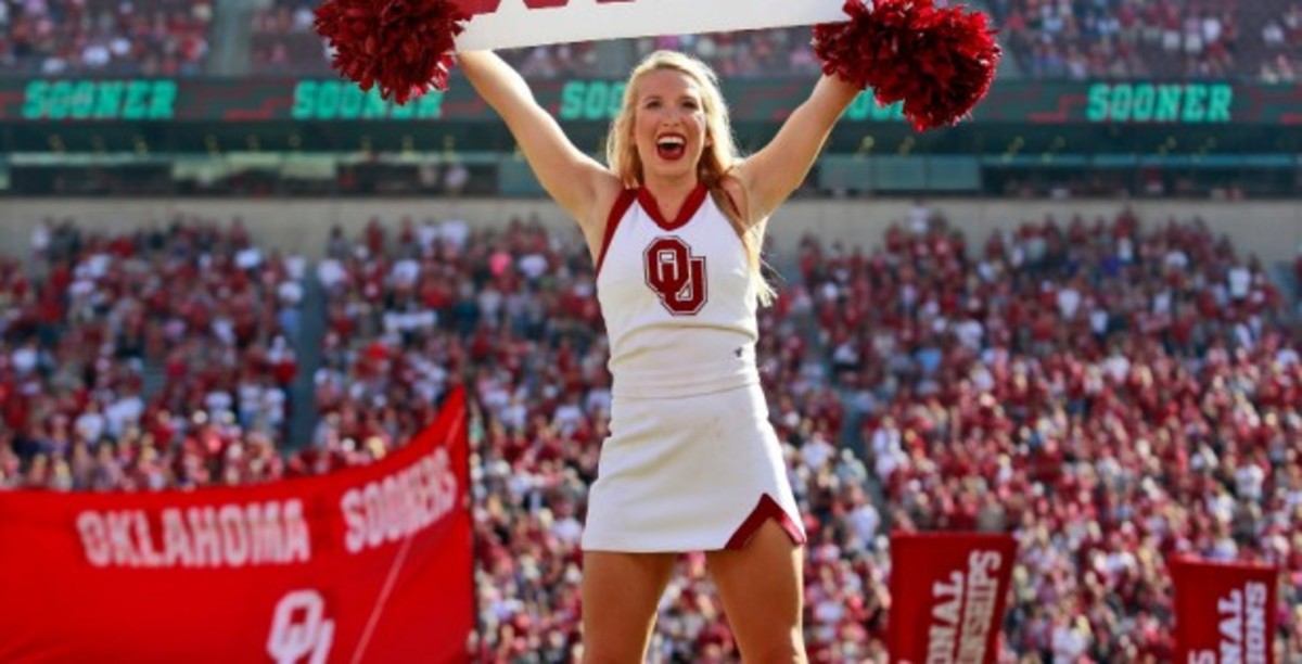 A pre-game scene at Oklahoma prior to a college football game.