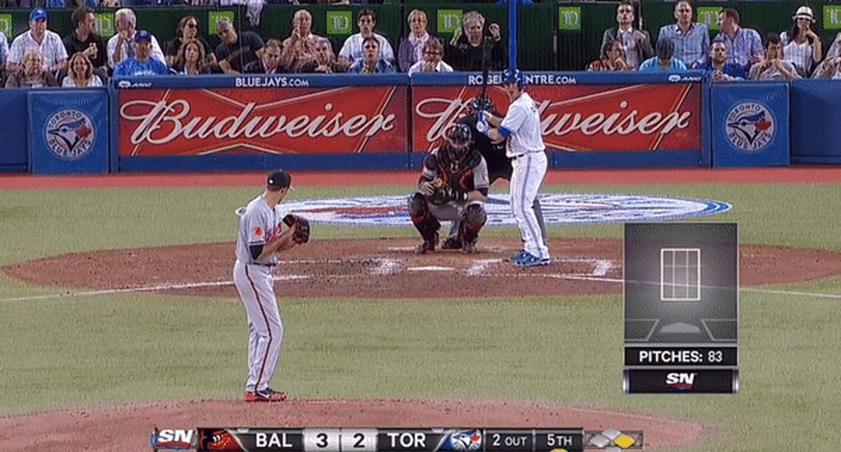 J.P. Arencibia hits the first MLB homer against Gausman