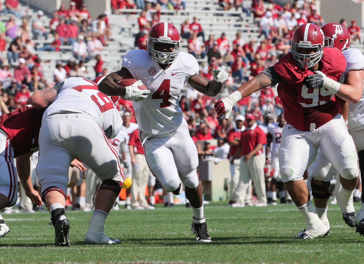 T.J. Yeldon during Alabama's A-Day game
