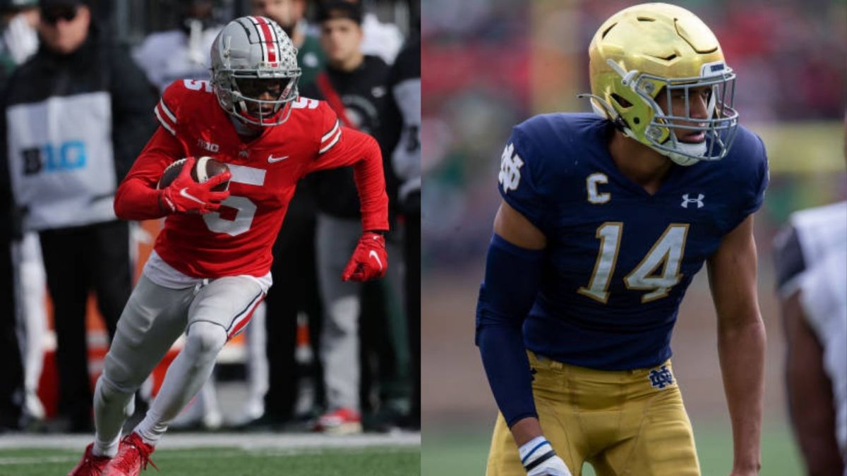 Ohio State Wide Receiver Garrett Wilson and Notre Dame Safety Kyle Hamilton