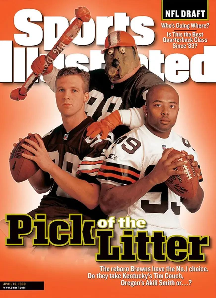 Akili Smith and Tim Couch on the cover of Sports Illustrated in 1999