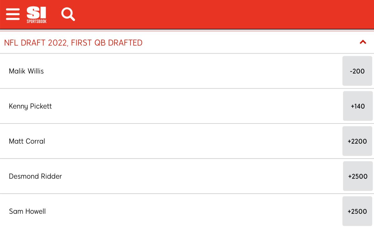 Bet NFL Draft Odds at SI Sportsbook