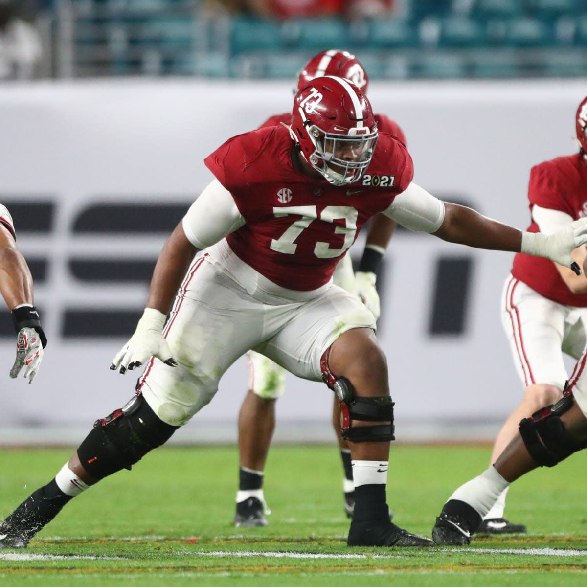 NFL Mock Draft: Falcons Select Alabama Offensive Lineman Evan Neal; Does He Fit?