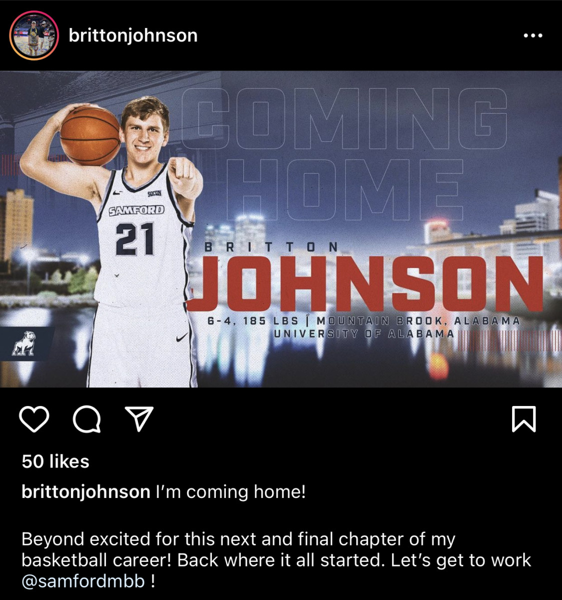 Alabama WalkOn G Britton Johnson Announces Transfer Destination Sports Illustrated Alabama