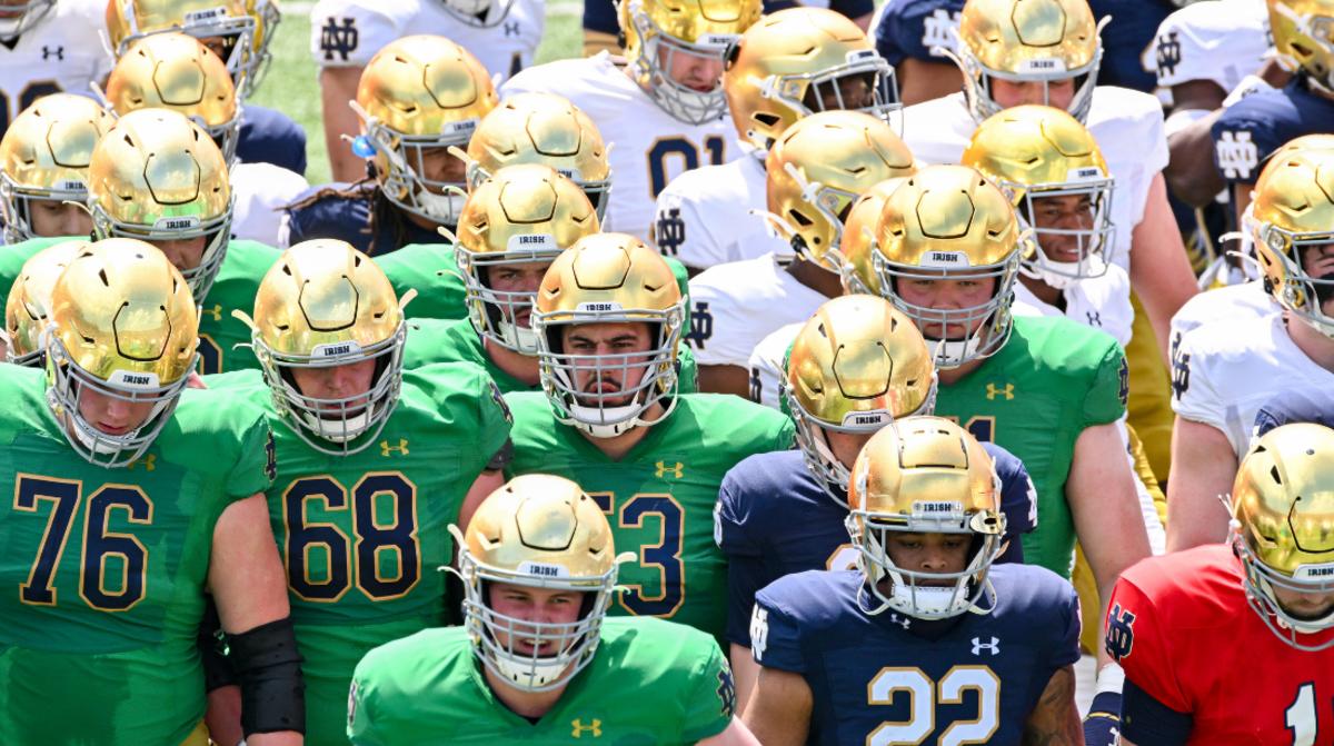 Notre Dame BlueGold Game Rosters Set With A Team Draft Sports
