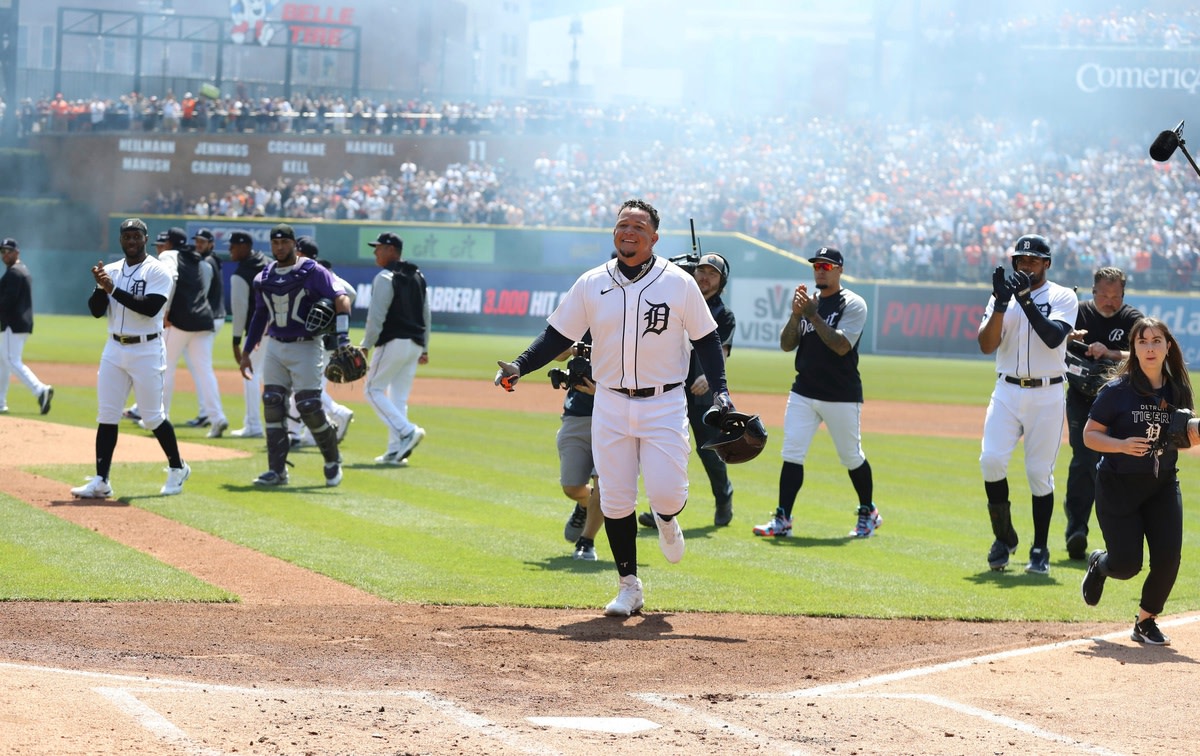 Future Hall of Famer Miguel Cabrera Reaches 3,000 Hit Milestone at Comerica  Park in Downtown Detroit - Inside the Knights
