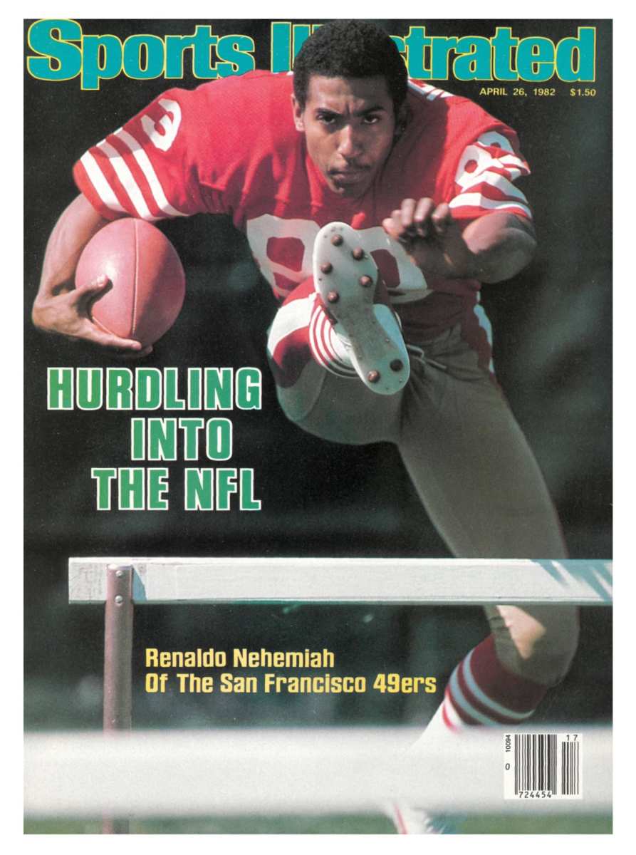 Hurdler Renaldo Nehemiah on the cover of Sports Illustrated in 1982
