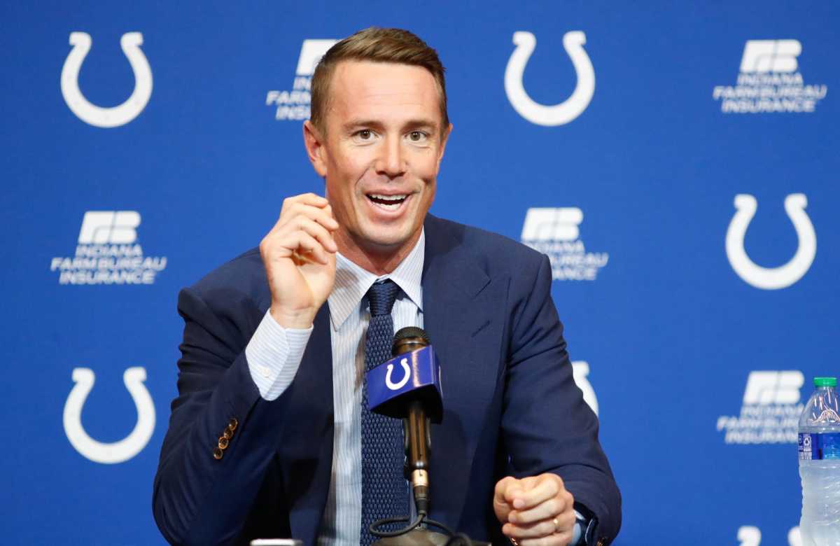 New Indianapolis Colts QB Matt Ryan takes questions during a press conference on Tuesday, March 22, 2022, at the Indiana Farm Bureau Football Center in Indianapolis. Finals 22