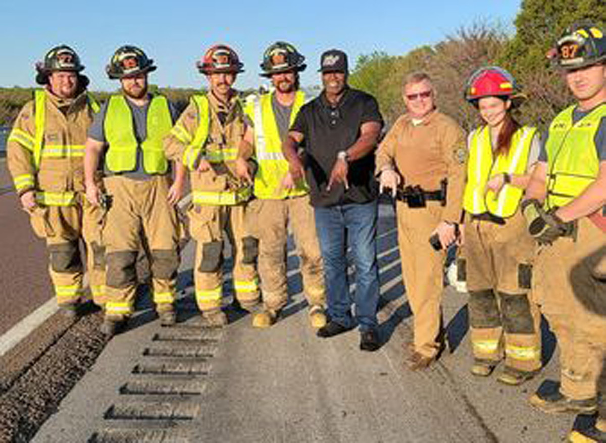 Marcus Dupree and a team of first responders from Wellston, OK.