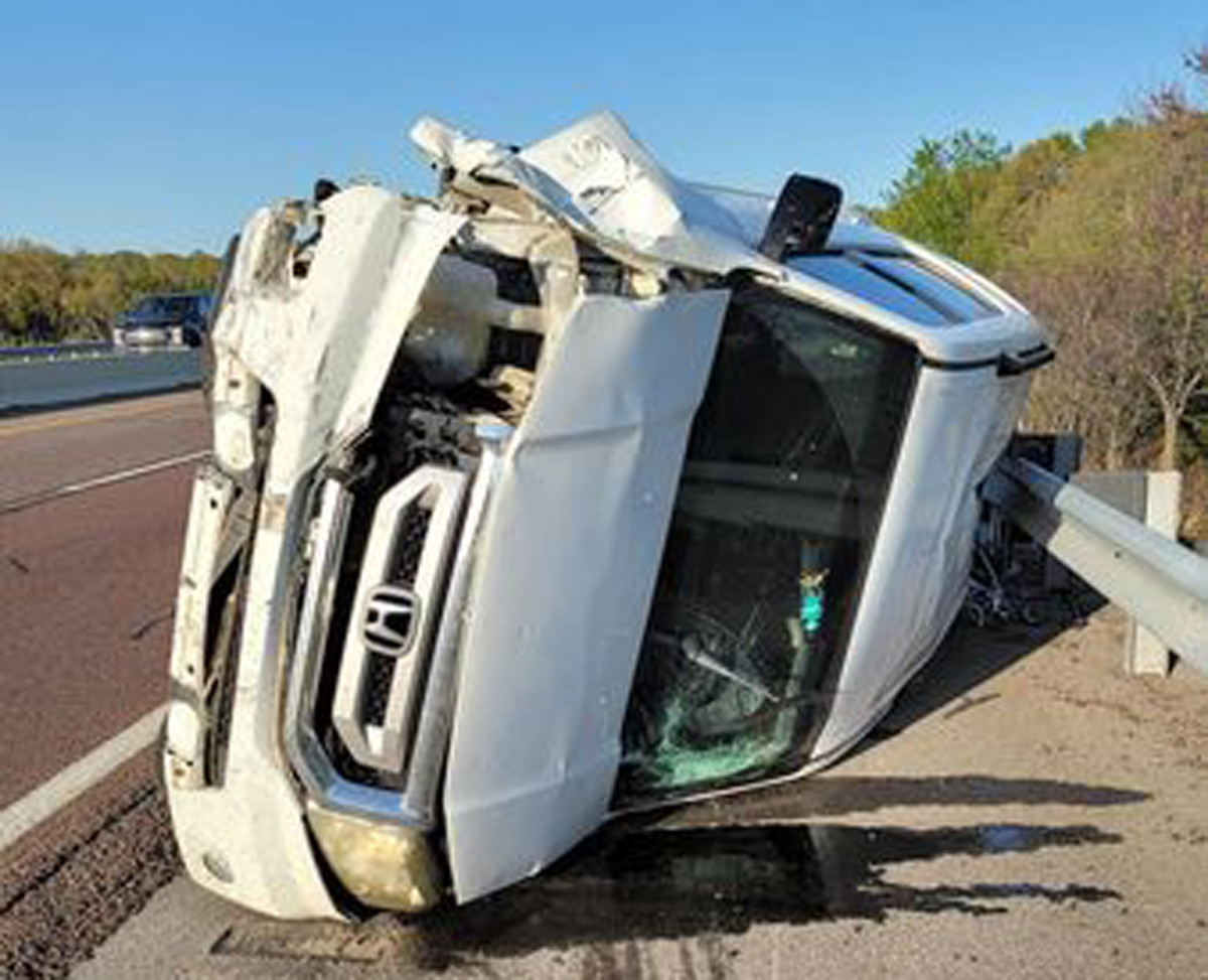 This SUV crashed Tuesday on the Turner Turnpike, and Marcus Dupree rescued the driver.