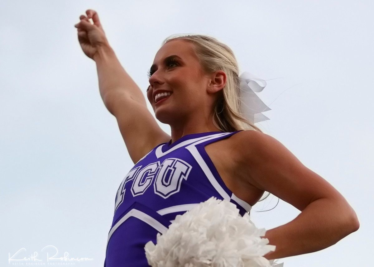 TCU Spring Football Game Cheerleader Frogs