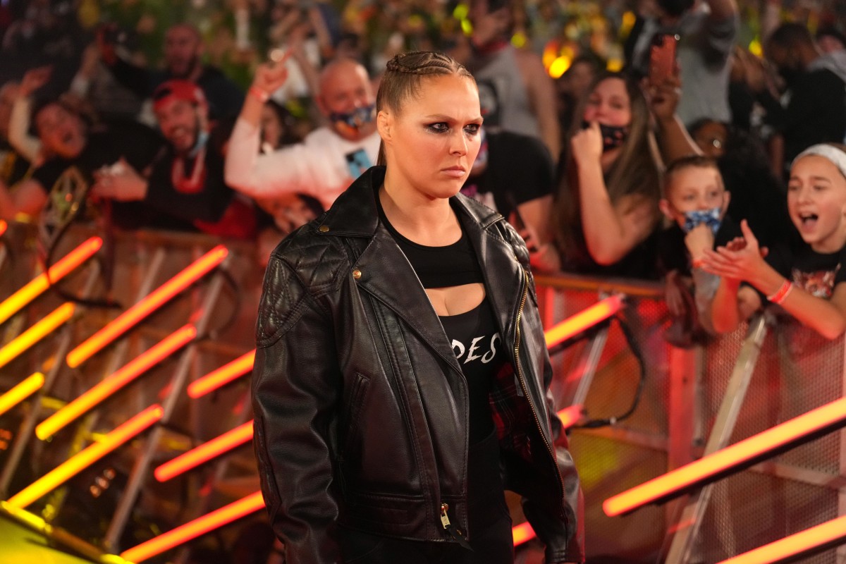 Ronda Rousey during the Royal Rumble The Dome at America's Center.