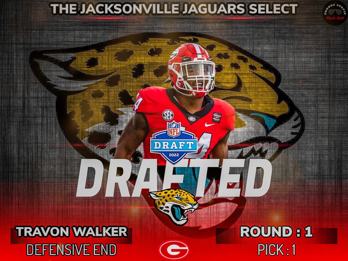Football Travon Walker Goes No. 1 Overall in the NFL Draft to Jacksonville Jaguars