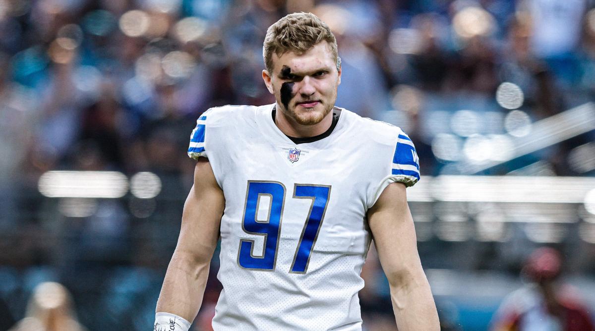 Lions' Aidan Hutchinson making an argument for Bears to draft a DE