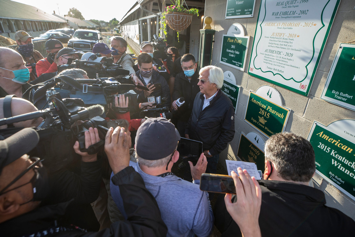Baffert, one of the winningest trainers in horse racing history, is in the midst of serving a two-year ban from Churchill Downs. 