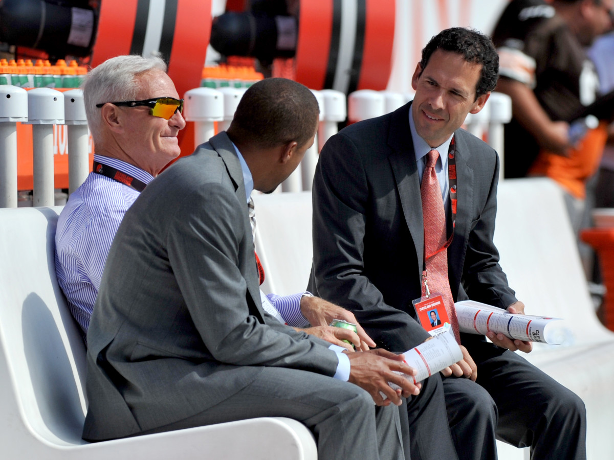 Along with Brown (left) and Haslam (center), DePodesta (right) was one of the key architects of the Browns' rebuilding plan.