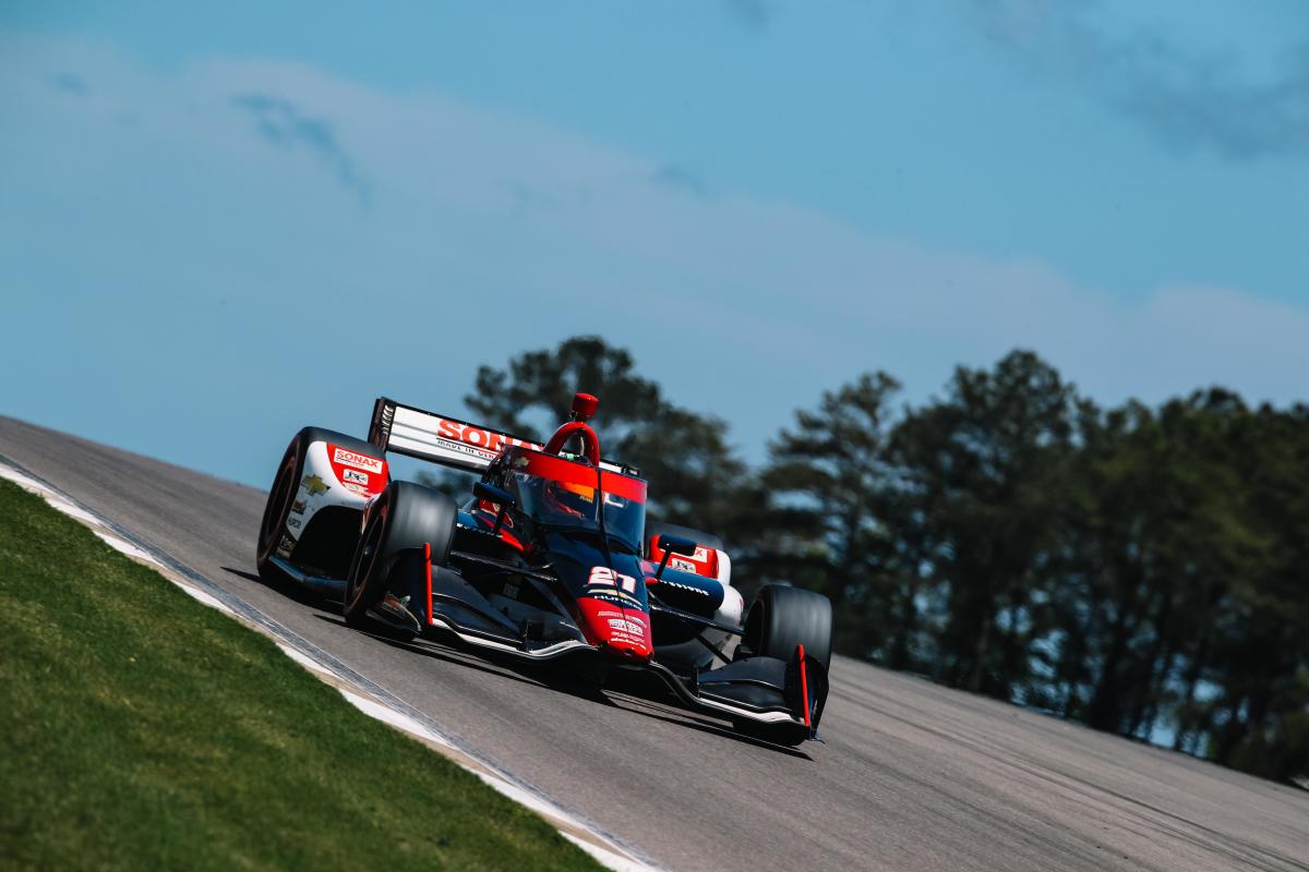 Rinus VeeKay had one of his best weekends ever in IndyCar at Barber Motorsports Park, taking the pole and finishing third. Photo: IndyCar / Joe Skibinski