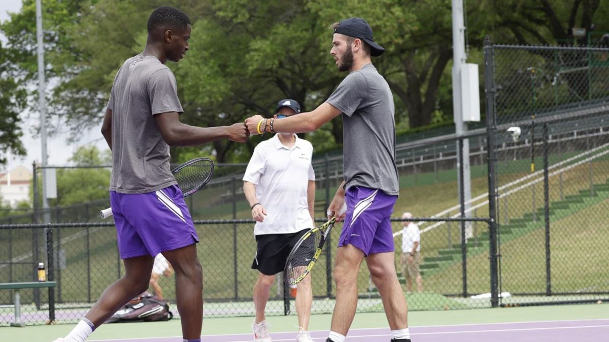 Luc Fomba and Jake Fearnley of TCU Men's Tennis